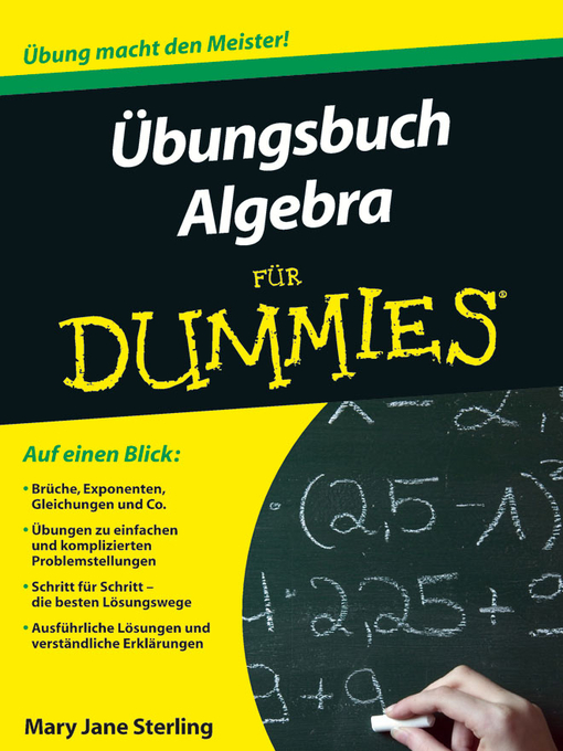 Title details for Ubungsbuch Algebra fur Dummies by Mary Jane Sterling - Available